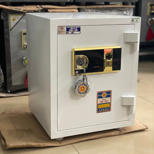 Két sắt việt tiệp K54VT màu trắng khóa vân tay