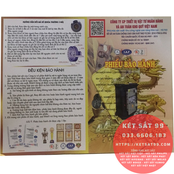 Két sắt mini kumho KCC41, két sắt khóa cơ (Mã: KCC-COK-41)