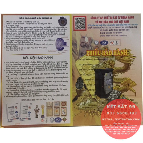 Két sắt Welko KCC150 khóa cơ