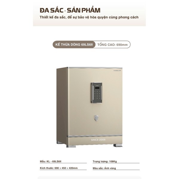 Két sắt Kassler KL-69LS6II VIP Gold Radiance