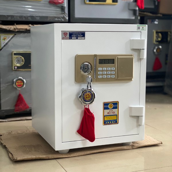 Két sắt việt tiệp KV100 trắng khóa điện tử
