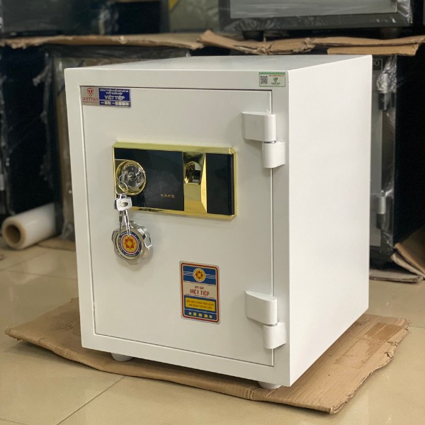 Két sắt việt tiệp K100 trắng Khóa vân tay