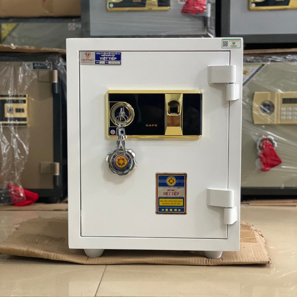 Két sắt Việt Tiệp KV100 trắng khóa vân tay